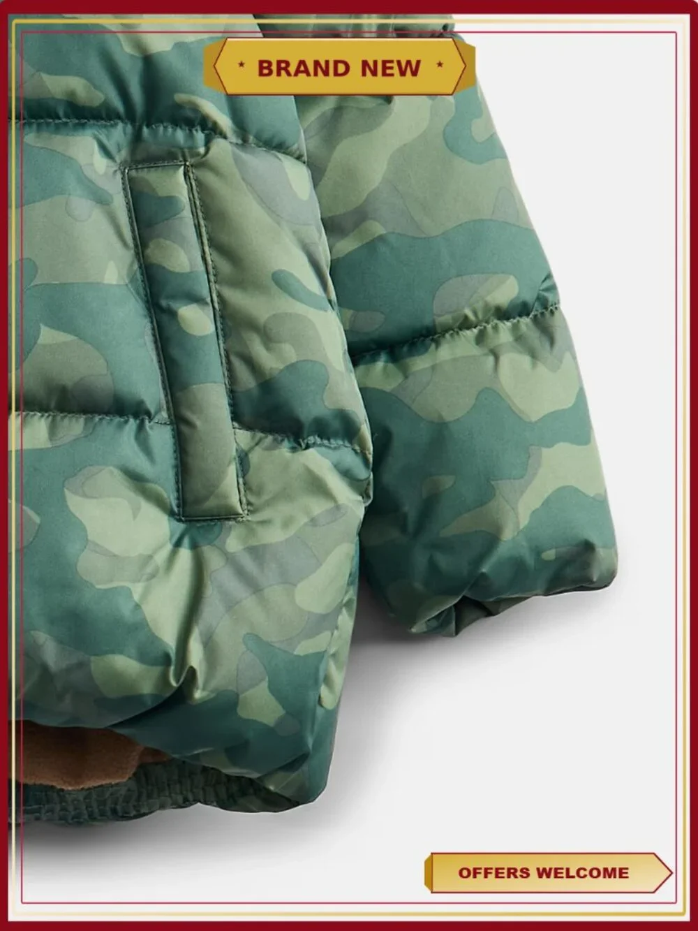 Toddler Boys Heavyweight Puffer Jacket with Quilted Insulation